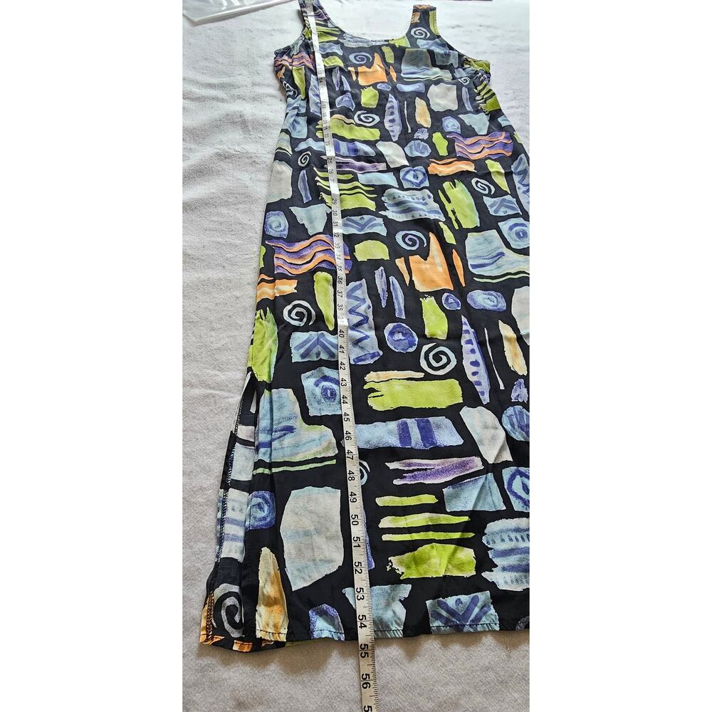 Vintage Nina Piccalino Maxi Dress, Sleeveless Tie Waist, Size 16 - Picture 9 of 14